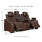 Game Zone - Brown Dark - Pwr Rec Sofa With Adj Headrest-Washburn's Home Furnishings