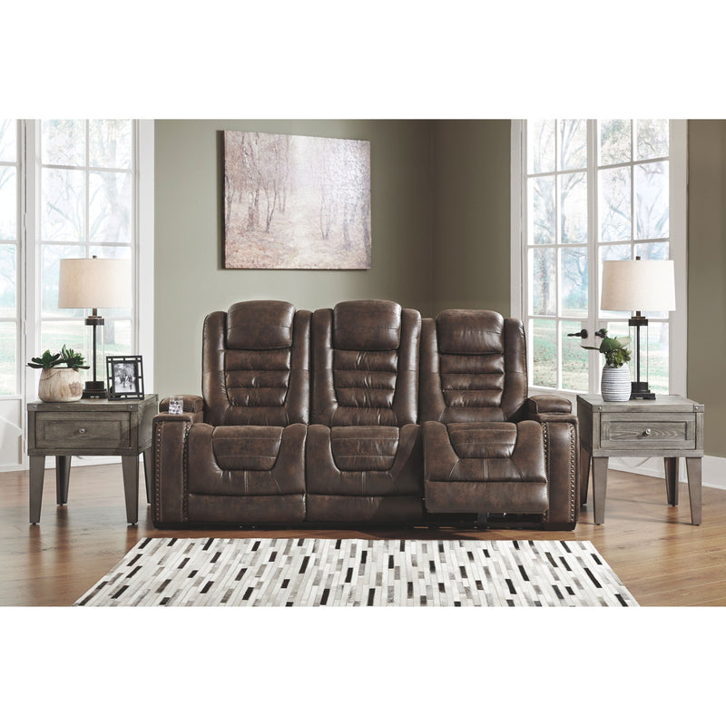 Game Zone - Brown Dark - Pwr Rec Sofa With Adj Headrest-Washburn's Home Furnishings