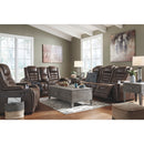 Game Zone - Brown Dark - Pwr Rec Sofa With Adj Headrest-Washburn's Home Furnishings