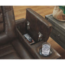 Game Zone - Brown Dark - Pwr Rec Sofa With Adj Headrest-Washburn's Home Furnishings