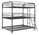 Garner - Triple Triple Full Bunk Bed With Ladder - Gray-Washburn's Home Furnishings