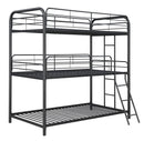 Garner - Triple Twin Bunk Bed With Ladder - Gray-Washburn's Home Furnishings