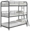 Garner - Triple Twin Bunk Bed With Ladder - Gray-Washburn's Home Furnishings