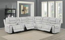 Garnet - Power Reclining Sectional - Pearl Silver-Washburn's Home Furnishings