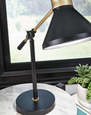 Garville - Black/gold Finish - Metal Desk Lamp (1/cn)-Washburn's Home Furnishings