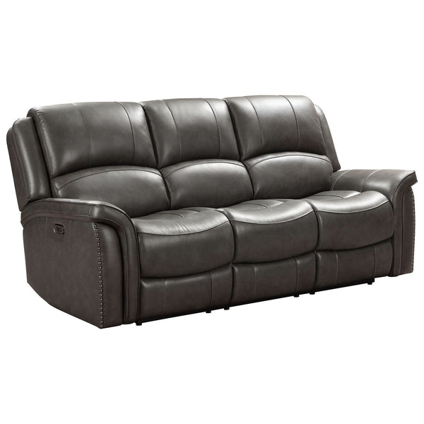 Gaspar - Gray - Pwr Rec Sofa With Adj Headrest-Washburn's Home Furnishings