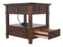 Gately - Brown Light - Rectangular End Table-Washburn's Home Furnishings