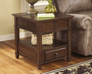 Gately - Brown Light - Rectangular End Table-Washburn's Home Furnishings