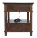 Gately - Brown Light - Rectangular End Table-Washburn's Home Furnishings