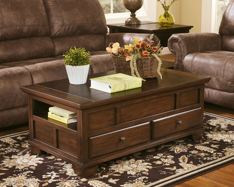 Gately - Medium Brown - Lift Top Cocktail Table-Washburn's Home Furnishings