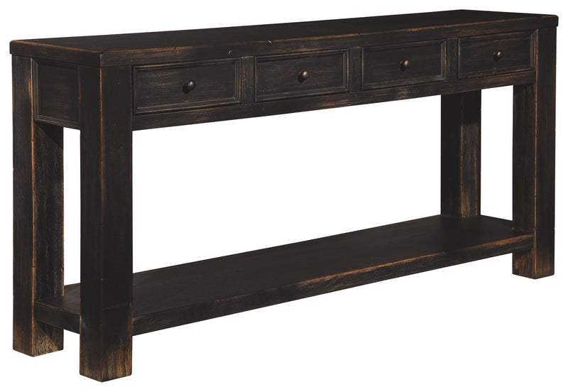 Gavelston - Black - Sofa Table-Washburn's Home Furnishings