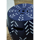 Genemore - Navy/white - Stool-Washburn's Home Furnishings