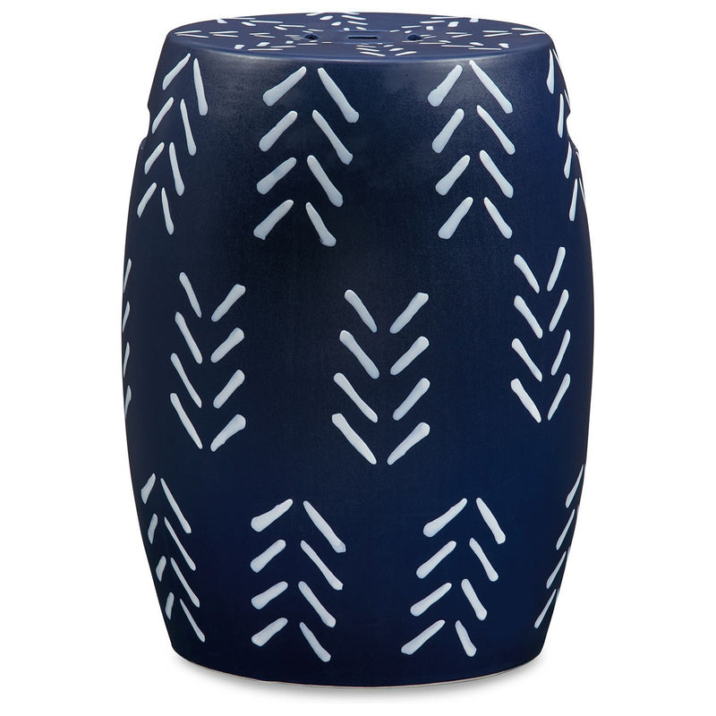 Genemore - Navy/white - Stool-Washburn's Home Furnishings