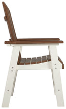 Genesis - Brown/white - Arm Chair (2/cn)-Washburn's Home Furnishings