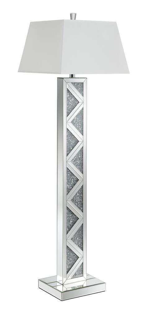 Geometric - Base Floor Lamp - Pearl Silver-Washburn's Home Furnishings