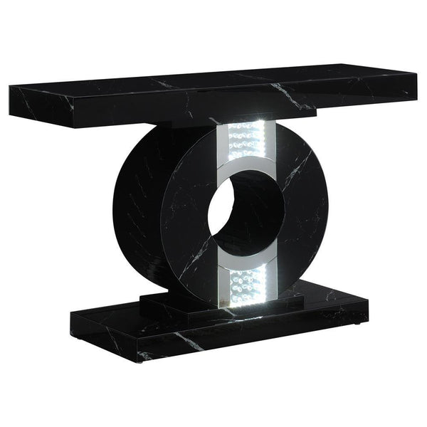 Geometric - Console Table With Led Lighting - Black-Washburn's Home Furnishings