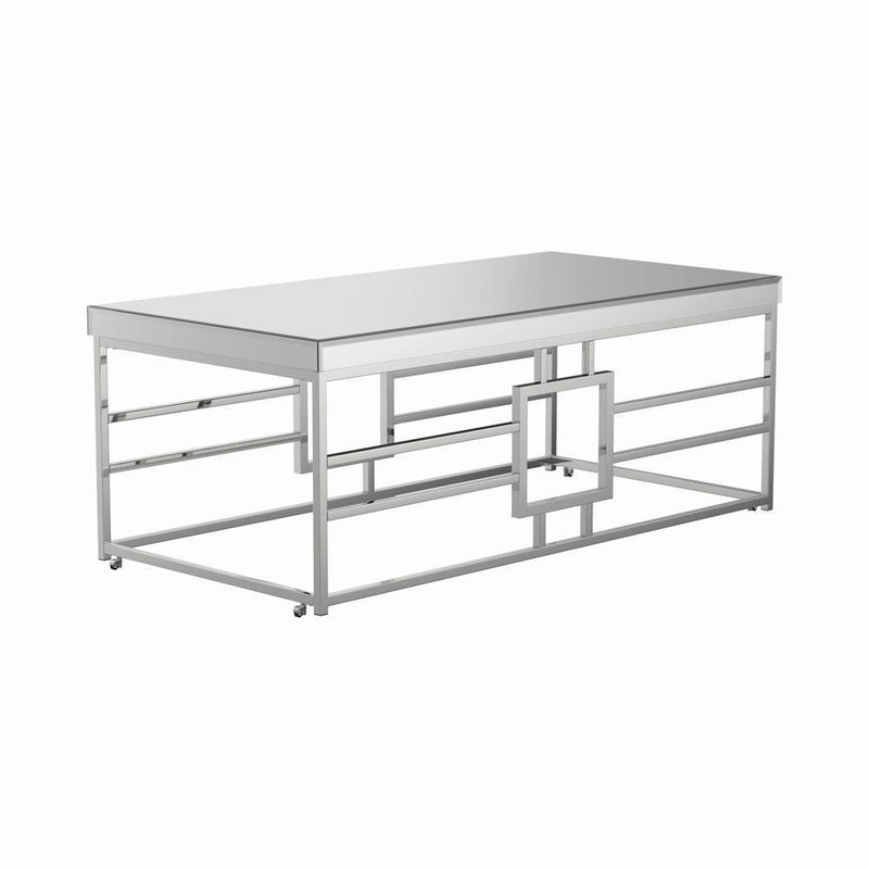 Geometric - Frame Coffee Table - Pearl Silver-Washburn's Home Furnishings