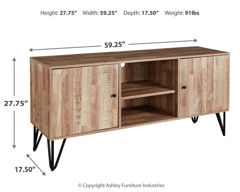 Gerdanet - Natural - Large Tv Stand-Washburn's Home Furnishings