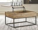 Gerdanet - Natural - Lift Top Cocktail Table-Washburn's Home Furnishings