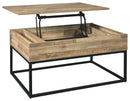 Gerdanet - Natural - Lift Top Cocktail Table-Washburn's Home Furnishings