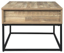 Gerdanet - Natural - Lift Top Cocktail Table-Washburn's Home Furnishings