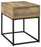 Gerdanet - Natural - Rectangular End Table-Washburn's Home Furnishings