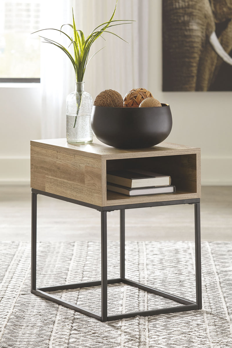 Gerdanet - Natural - Rectangular End Table-Washburn's Home Furnishings