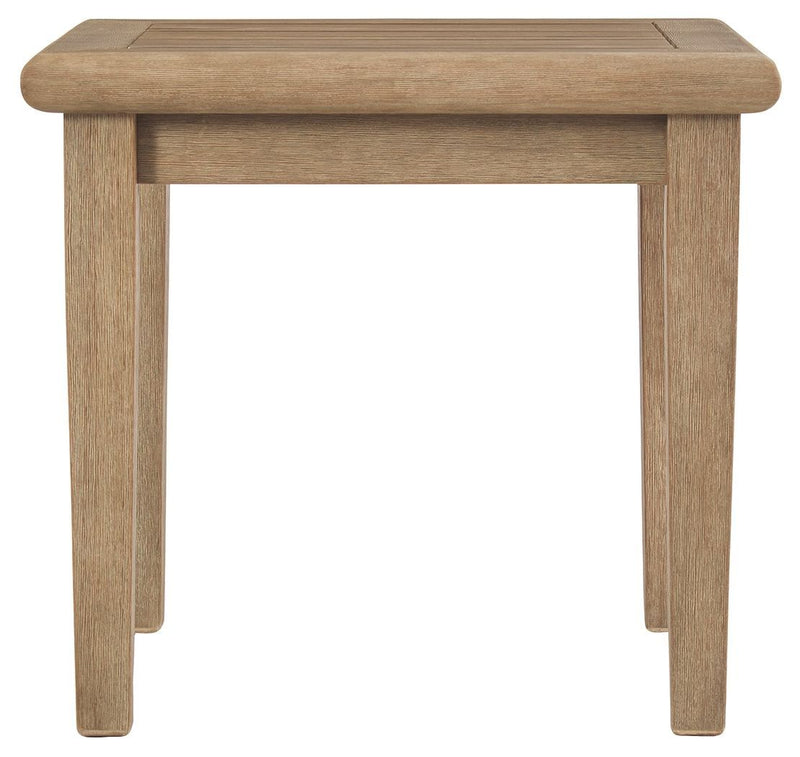 Gerianne - Grayish Brown - Square End Table-Washburn's Home Furnishings