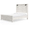 Gerridan - White - Queen Panel Bed With Sconces-Washburn's Home Furnishings