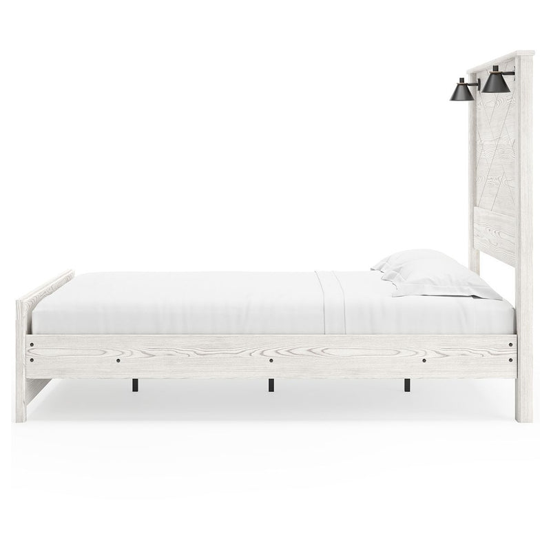 Gerridan - White - Queen Panel Bed With Sconces-Washburn's Home Furnishings