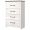 Gerridan - White/gray - Four Drawer Chest-Washburn's Home Furnishings