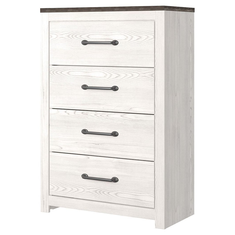 Gerridan - White/gray - Four Drawer Chest-Washburn's Home Furnishings