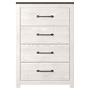 Gerridan - White/gray - Four Drawer Chest-Washburn's Home Furnishings