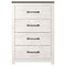 Gerridan - White/gray - Four Drawer Chest-Washburn's Home Furnishings