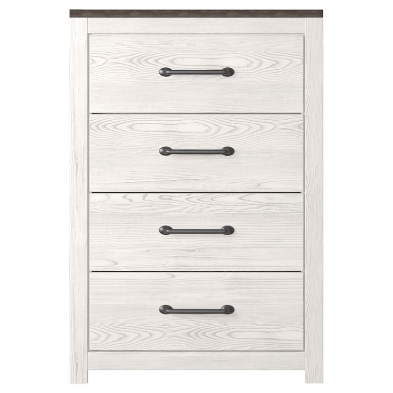 Gerridan - White/gray - Four Drawer Chest-Washburn's Home Furnishings