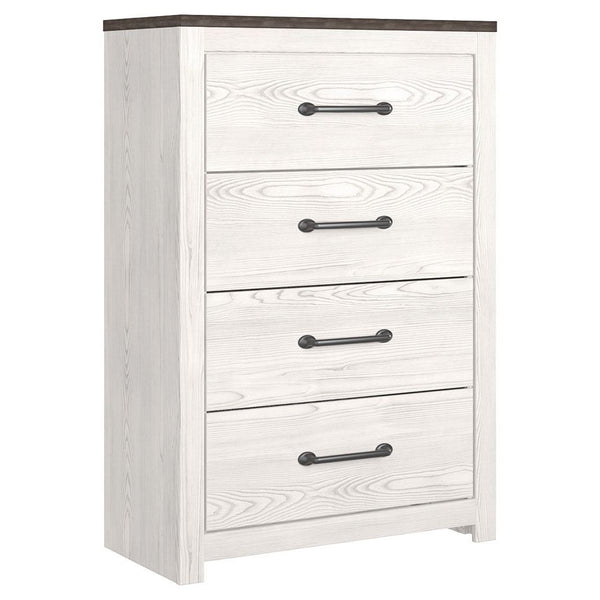 Gerridan - White/gray - Four Drawer Chest-Washburn's Home Furnishings