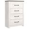 Gerridan - White/gray - Four Drawer Chest-Washburn's Home Furnishings