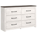 Gerridan - White/gray - Six Drawer Dresser-Washburn's Home Furnishings