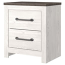 Gerridan - White/gray - Two Drawer Night Stand-Washburn's Home Furnishings