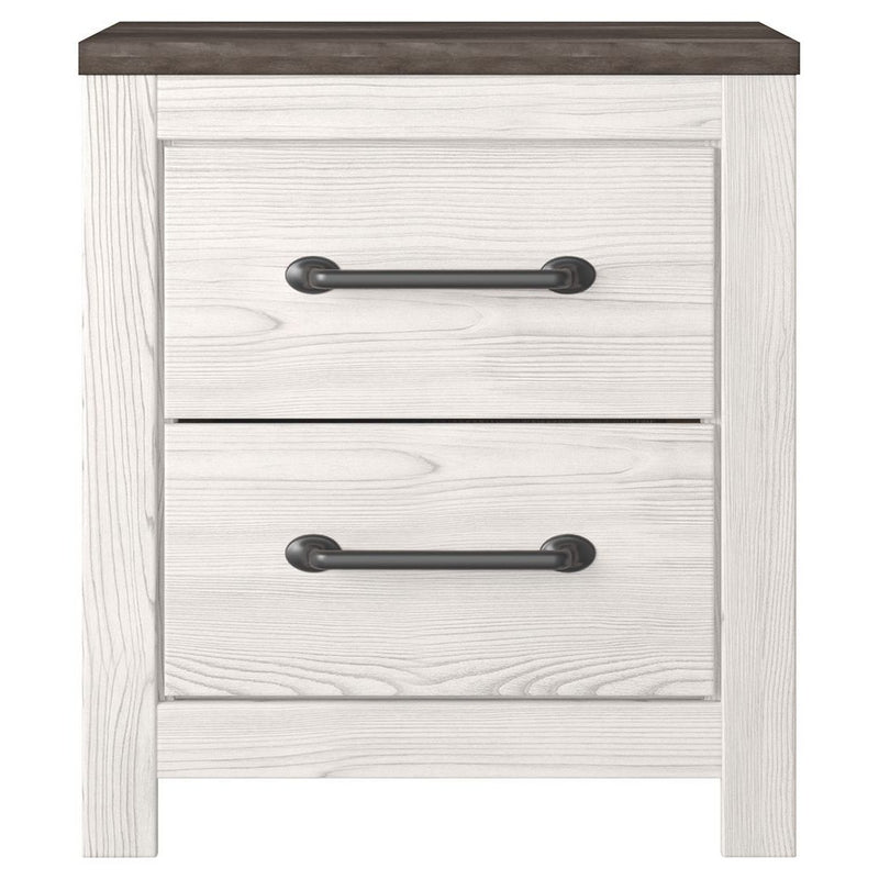 Gerridan - White/gray - Two Drawer Night Stand-Washburn's Home Furnishings