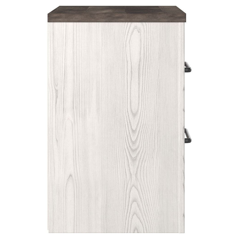 Gerridan - White/gray - Two Drawer Night Stand-Washburn's Home Furnishings