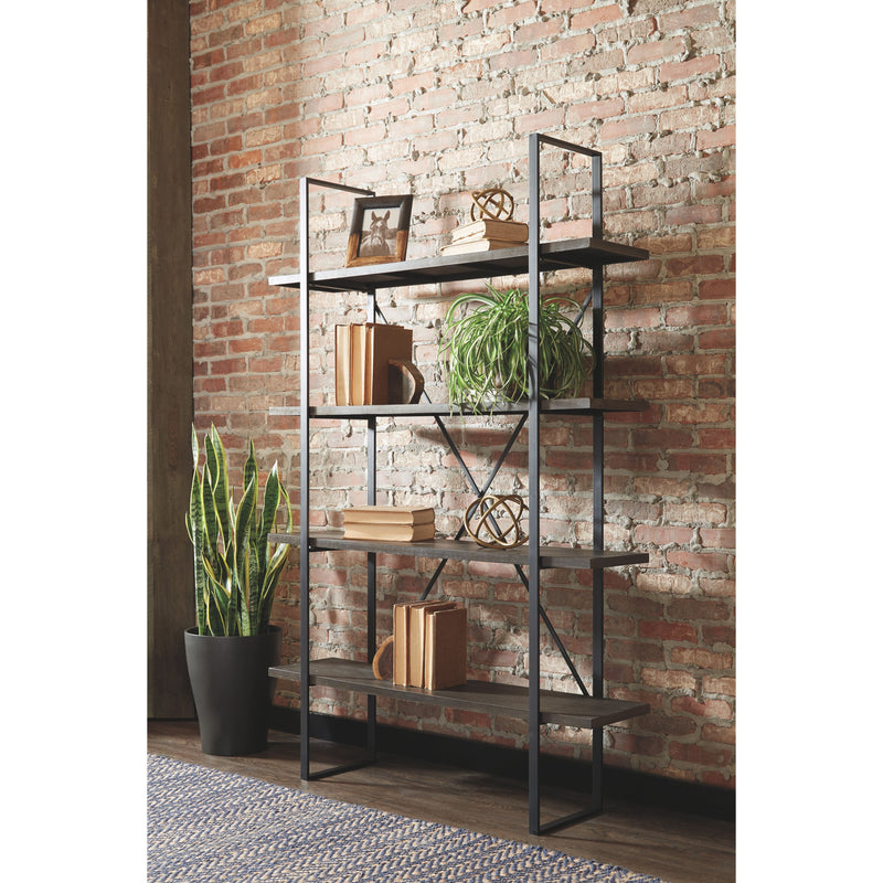 Gilesgrove - Black/gray - Bookcase-Washburn's Home Furnishings