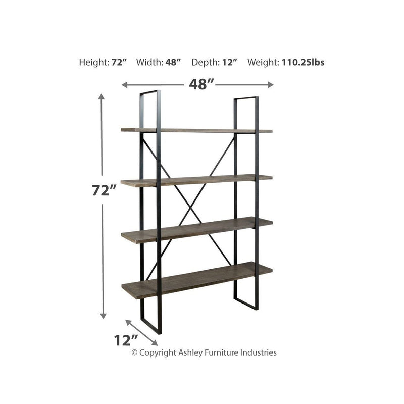 Gilesgrove - Black/gray - Bookcase-Washburn's Home Furnishings