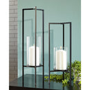 Ginette - Black - Candle Holder Set (2/cn)-Washburn's Home Furnishings