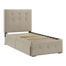 Gladdinson - Gray - Twin Upholstered Storage Bed-Washburn's Home Furnishings