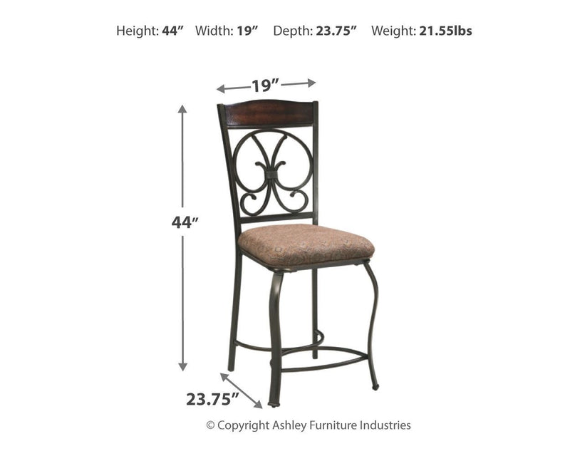 Glambrey - Brown - Counter Height Bar Stool (set Of 4)-Washburn's Home Furnishings