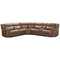 Glenvale - Chocolate - Left Arm Facing Power Recliner 6 Pc Sectional-Washburn's Home Furnishings