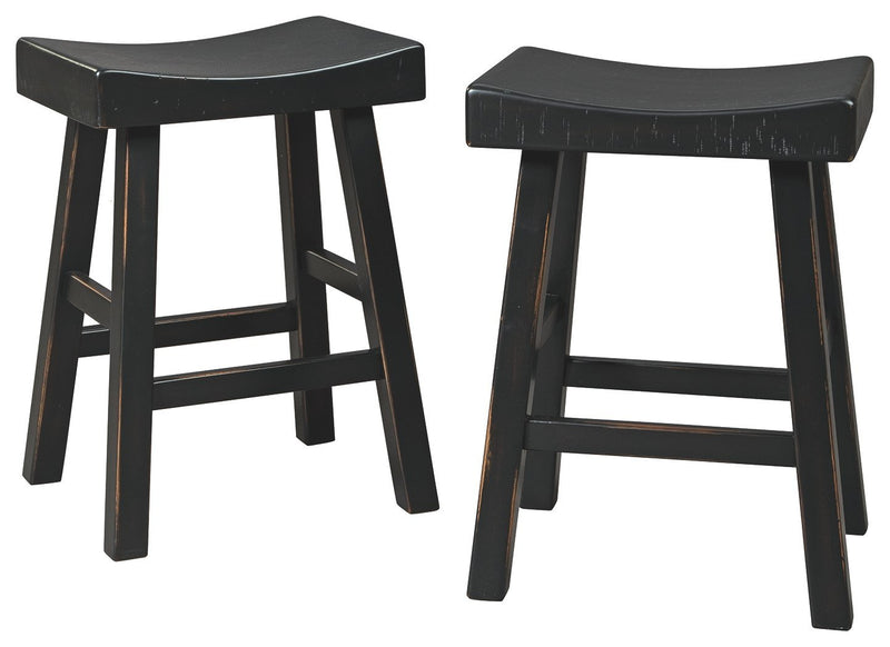 Glosco - Black - Counter Height Bar Stool (set Of 2)-Washburn's Home Furnishings