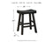 Glosco - Black - Counter Height Bar Stool (set Of 2)-Washburn's Home Furnishings