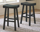 Glosco - Black - Tall Stool (2/cn)-Washburn's Home Furnishings